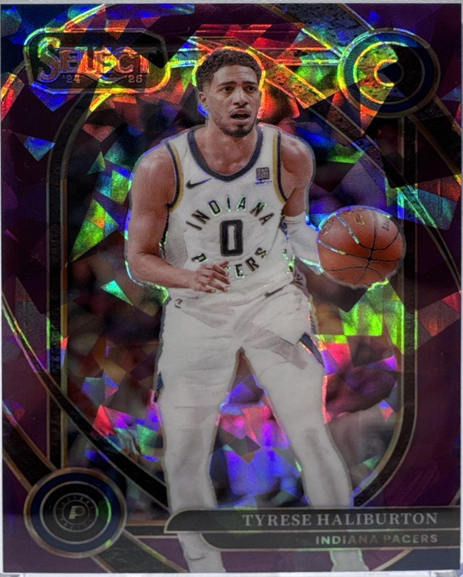 Tyrese Haliburton [Purple Cracked Ice Prizm] #220