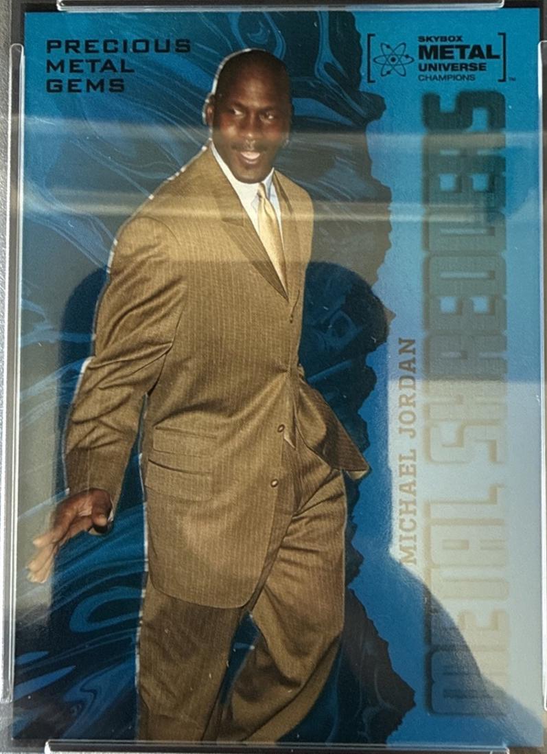 Michael Jordan [Blue Precious Metal Gems] #101