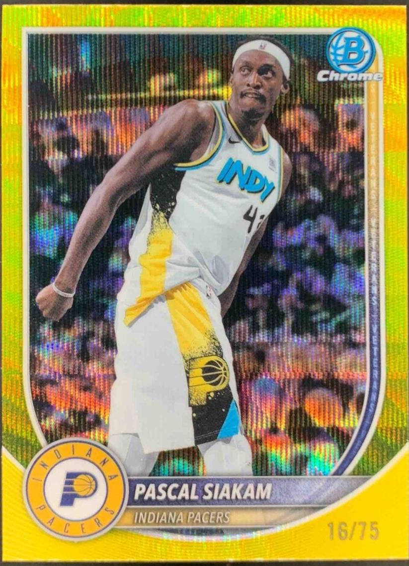 Pascal Siakam [Yellow Wave Refractor] #BCV-79