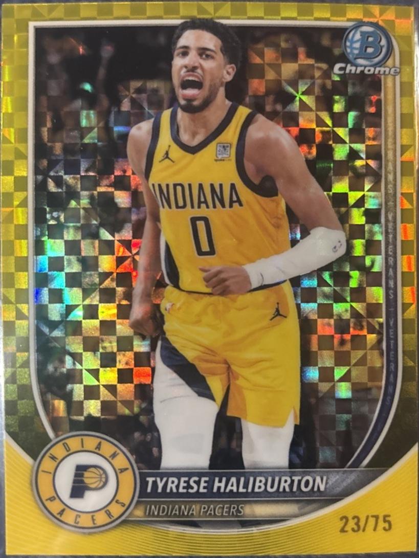 Tyrese Haliburton [Yellow Refractor] #BCV-77