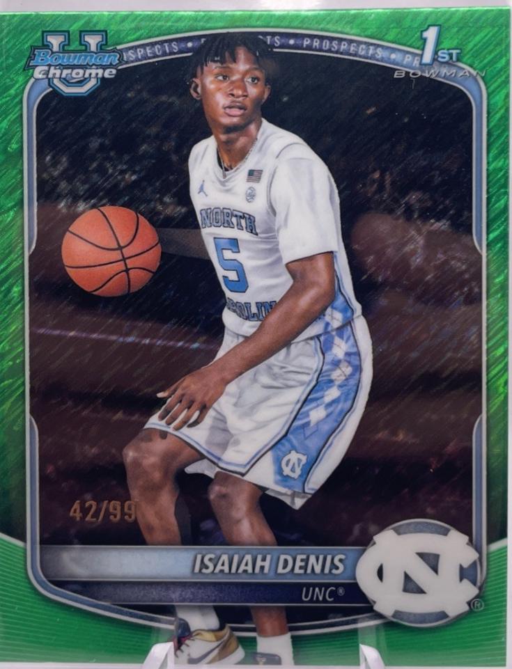 Isaiah Denis [Green Shimmer Refractor] #BCP-49