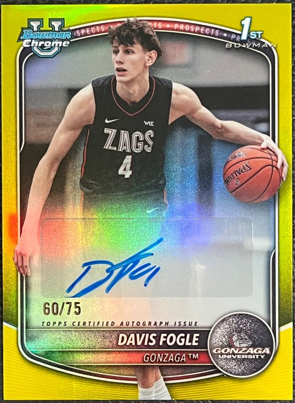 Davis Fogle [Yellow Refractor] #CPA-DF