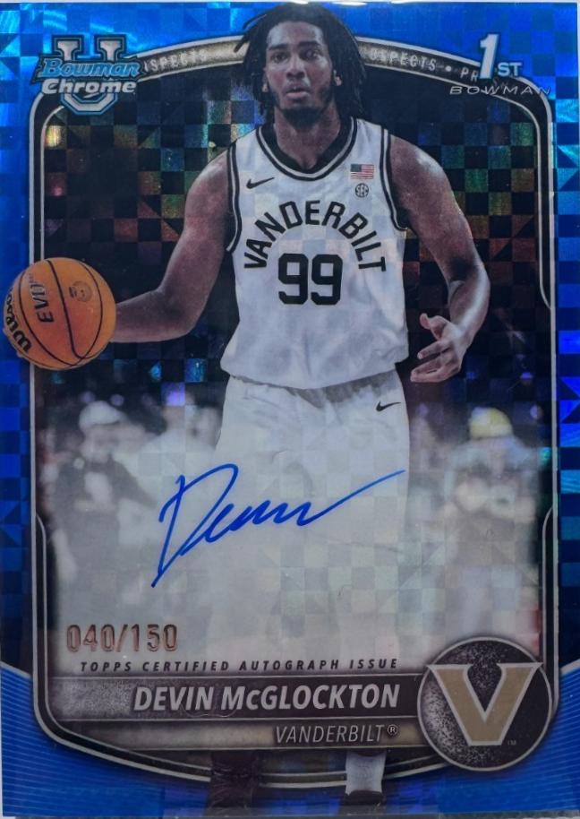 Devin McGlockton [Blue X-Fractor] #CPA-DM