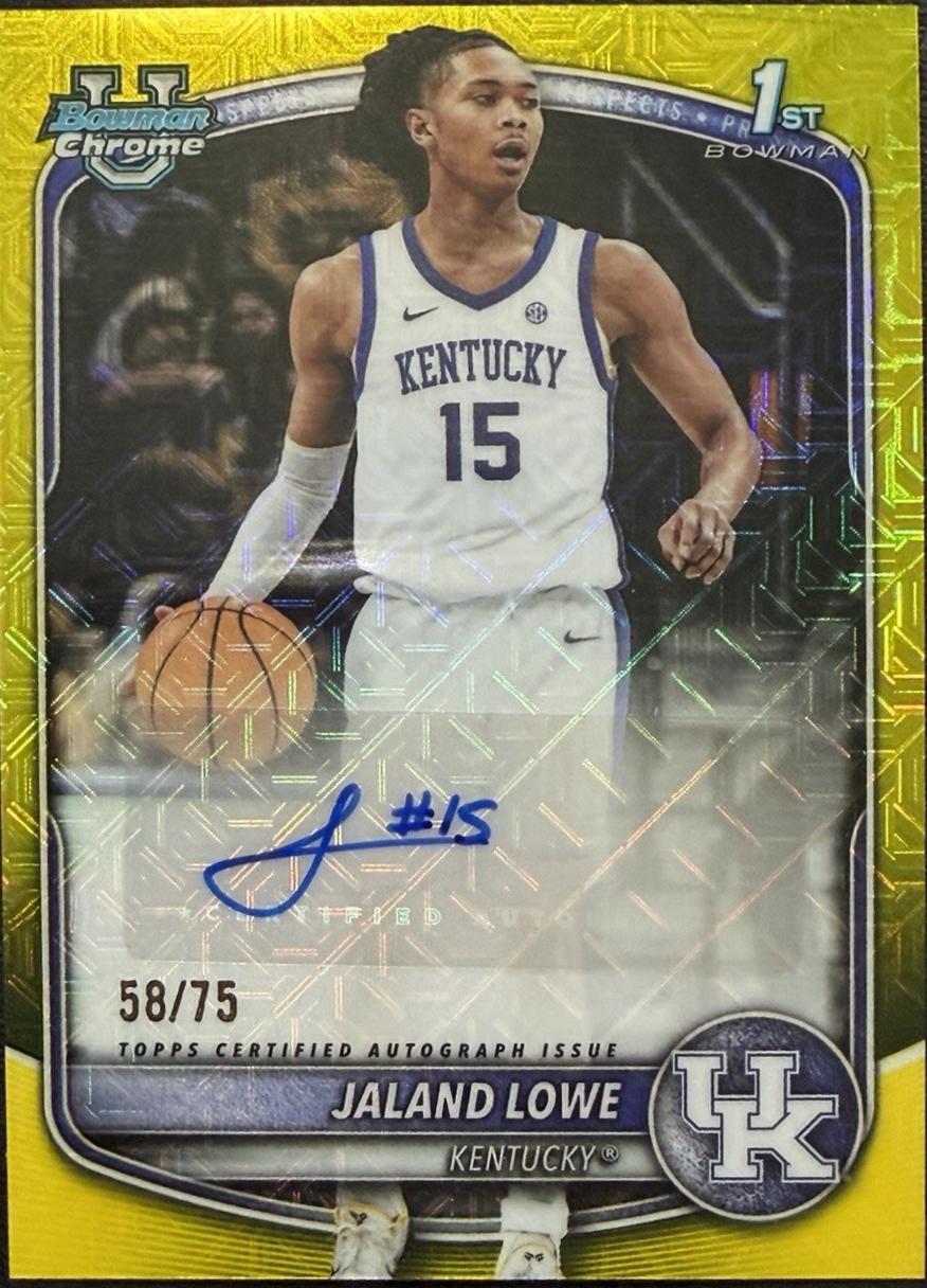 Jaland Lowe [Yellow Refractor] #CPA-JL
