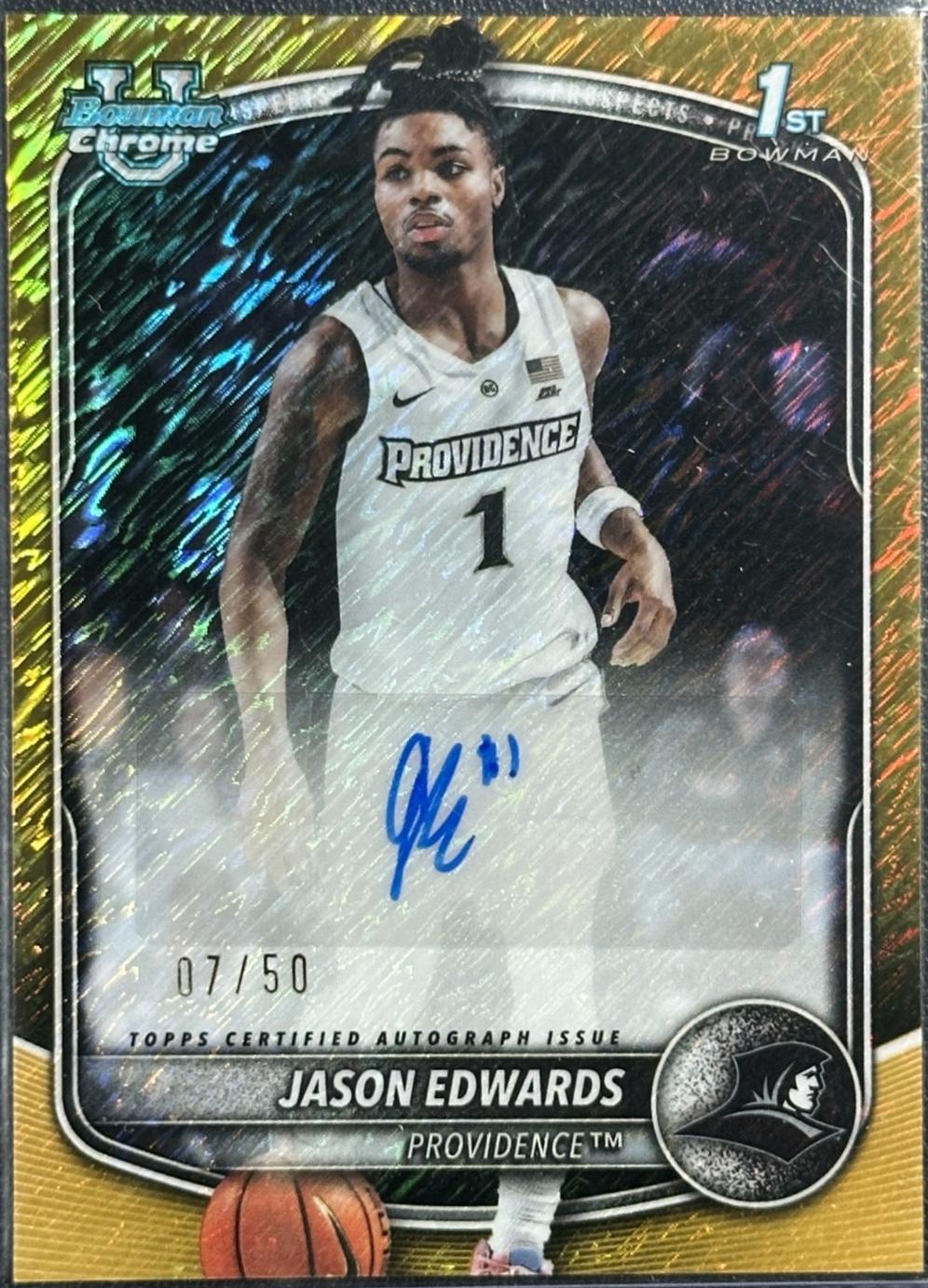Jason Edwards [Gold Shimmer Refractor] #CPA-JE
