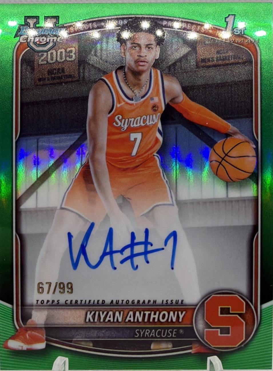 Kiyan Anthony [Green Refractor] #CPA-KA