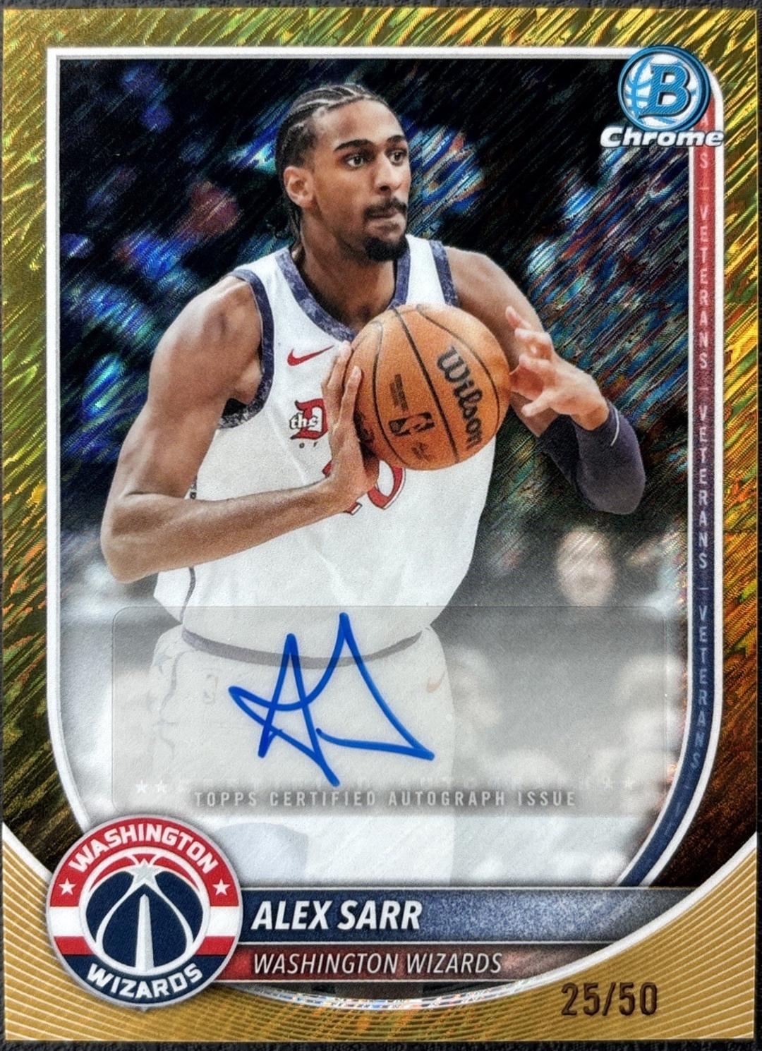 Alex Sarr [Gold Shimmer Refractor] #BCA-AS