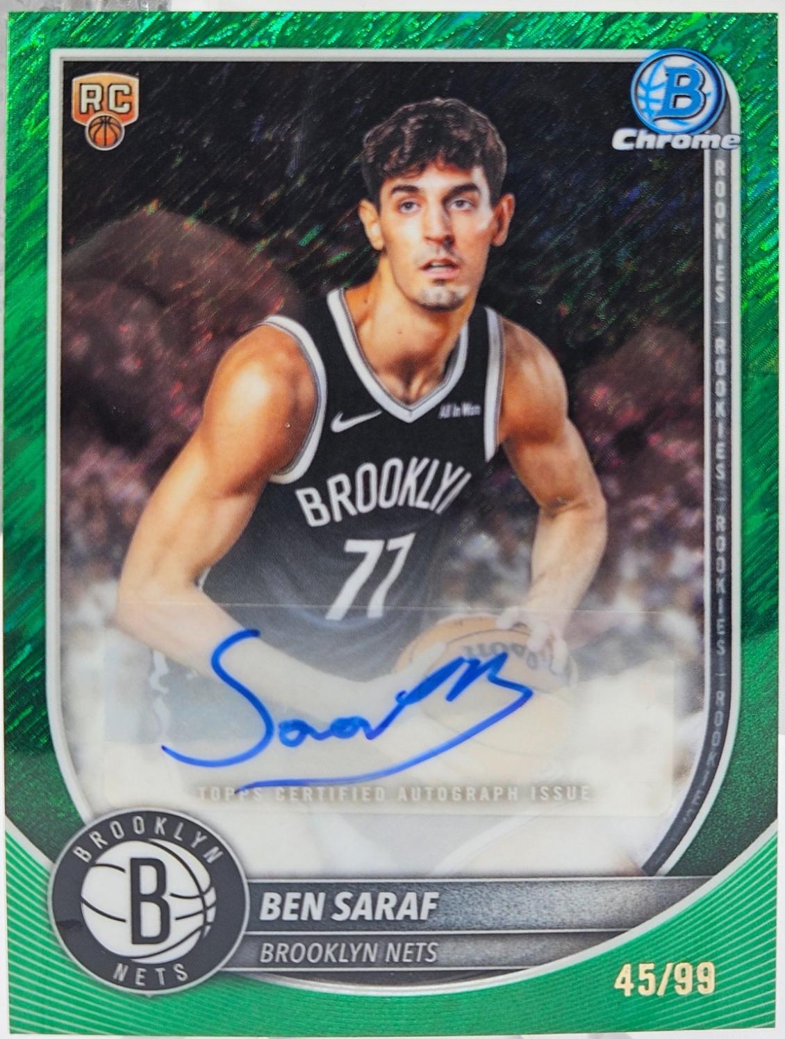 Ben Saraf [Green Shimmer Refractor] #BCA-BA
