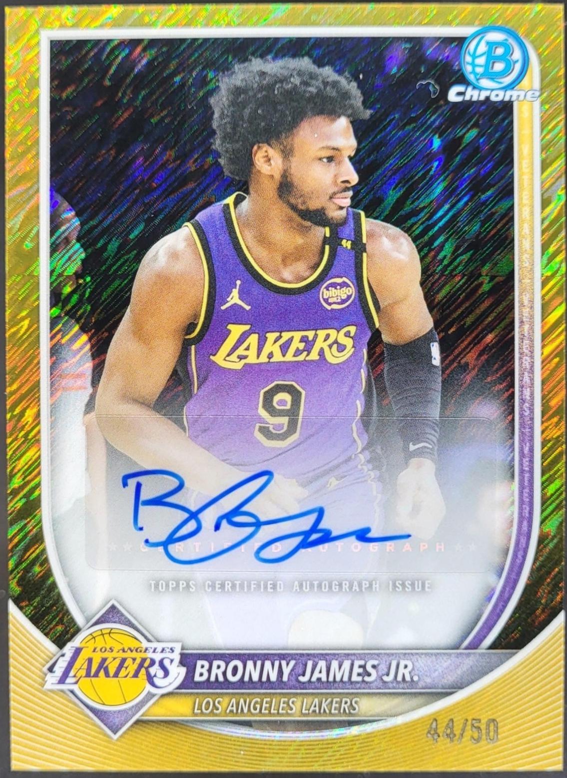 Bronny James Jr. [Gold Shimmer Refractor] #BCA-BR