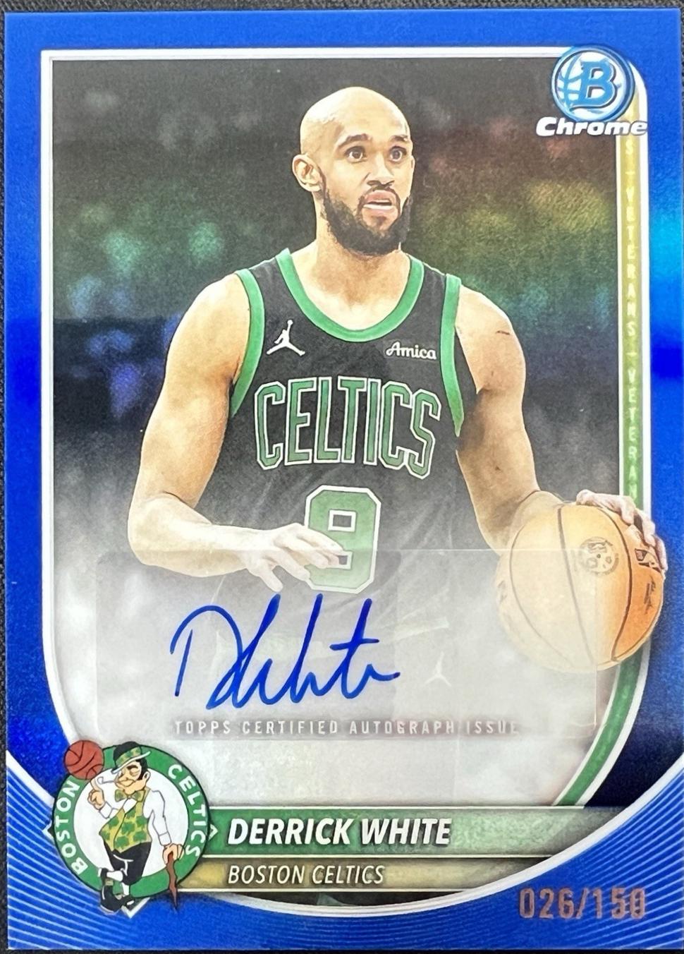 Derrick White [Blue X-Fractor] #BCA-DI