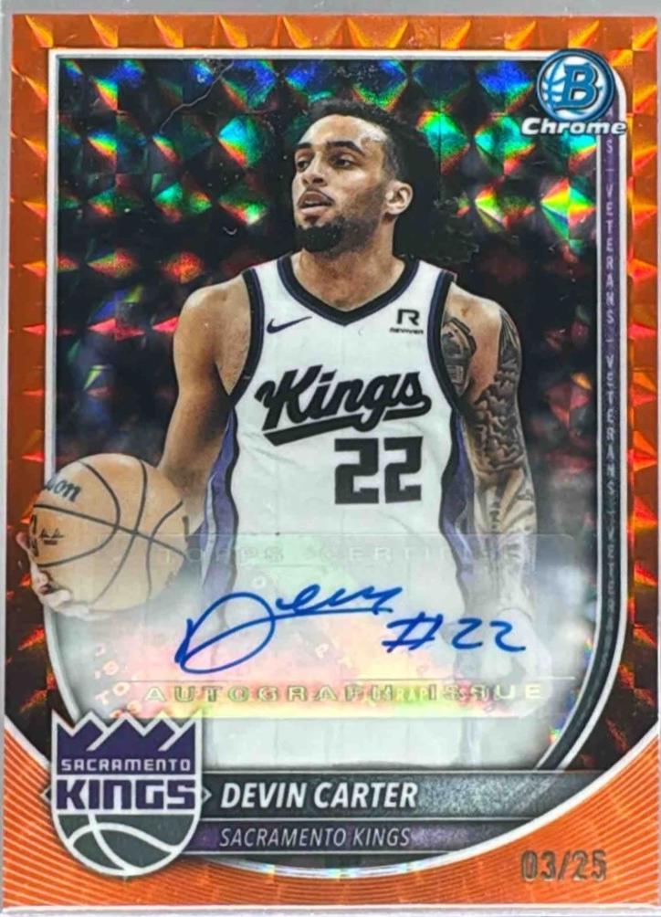 Devin Carter [Orange Refractor] #BCA-DC