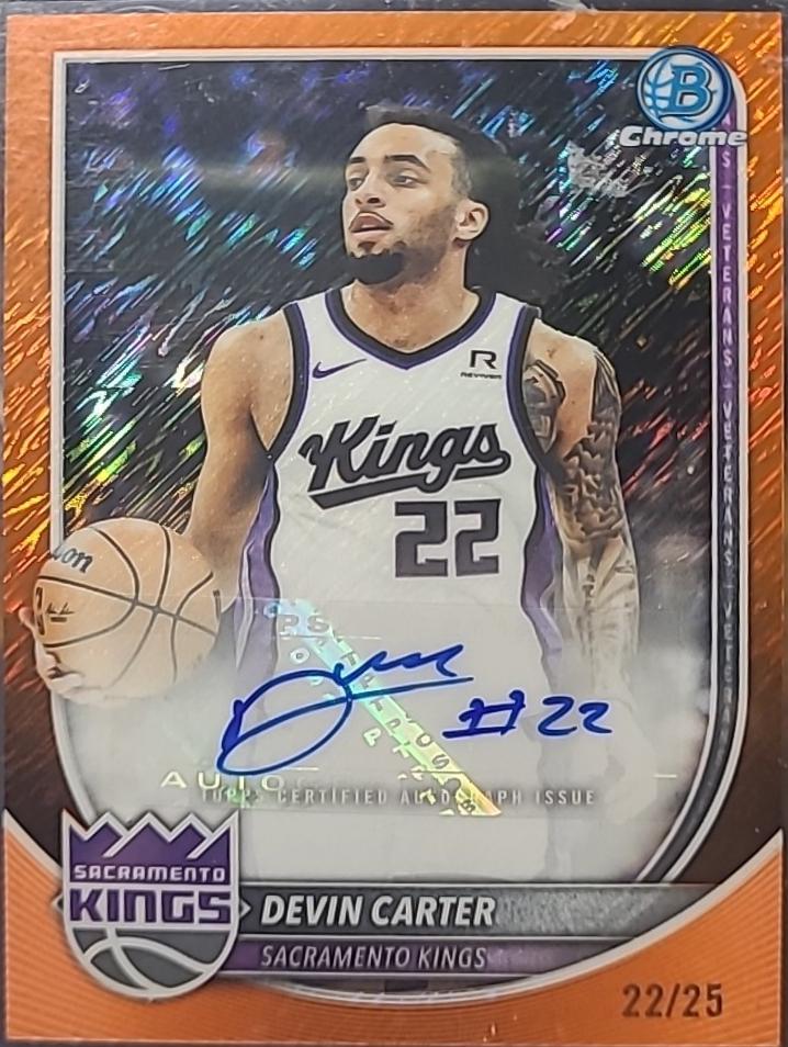 Devin Carter [Orange Shimmer Refractor] #BCA-DC