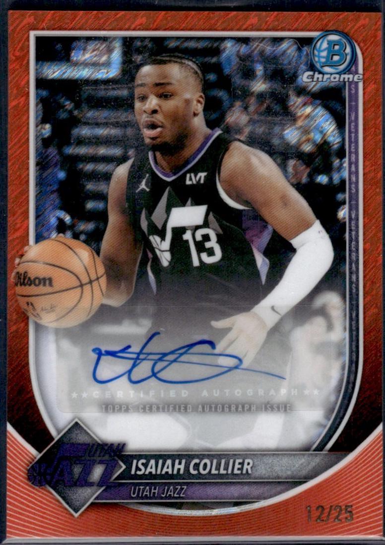 Isaiah Collier [Orange Shimmer Refractor] #BCA-IC