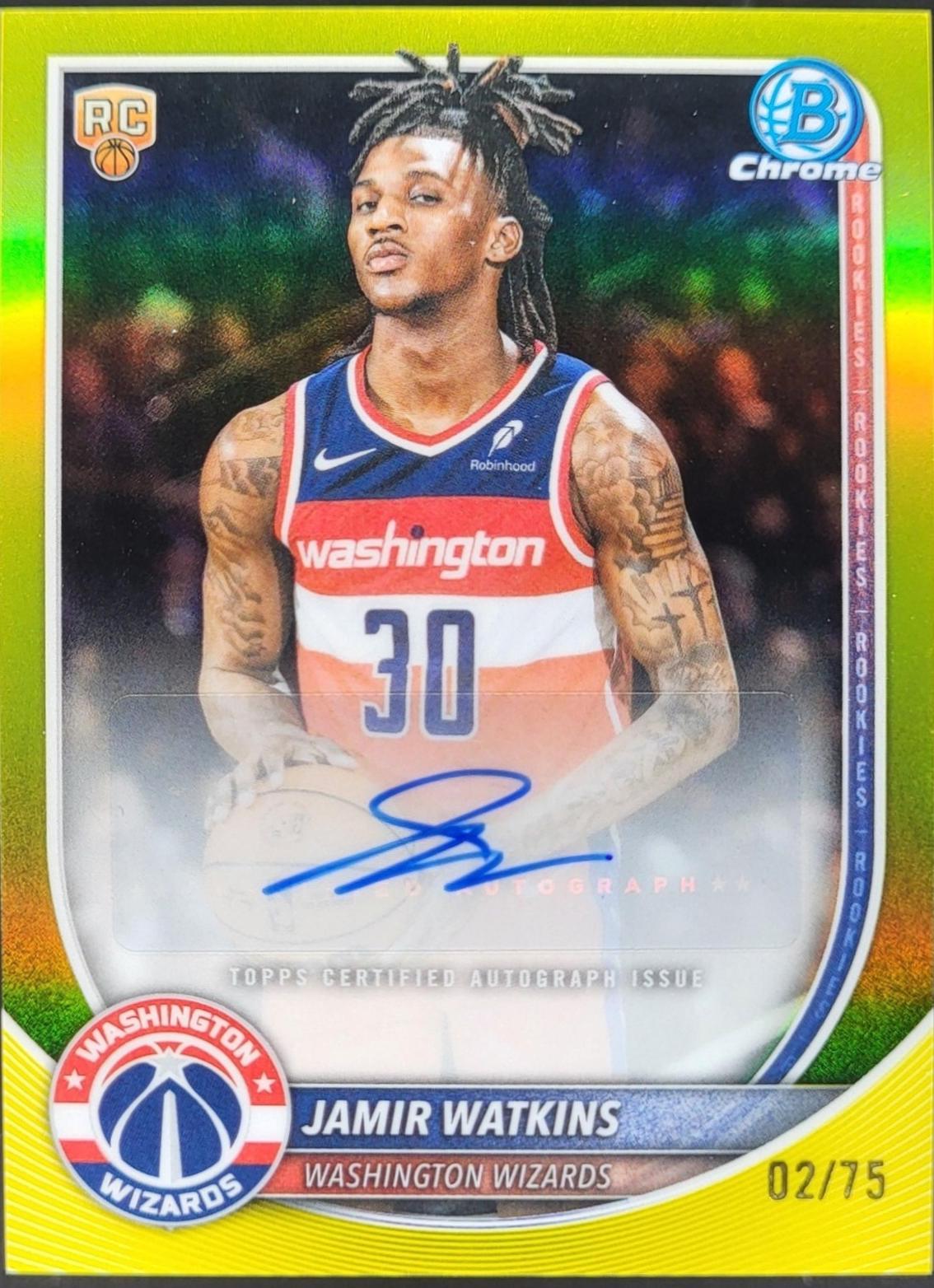 Jamir Watkins [Yellow Refractor] #BCA-JW
