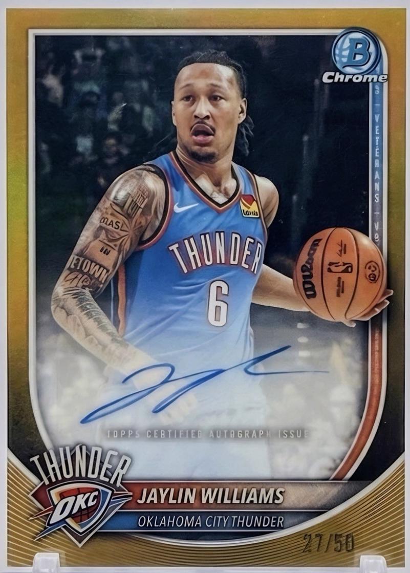 Jaylin Williams [Gold Refractor] #BCA-JI