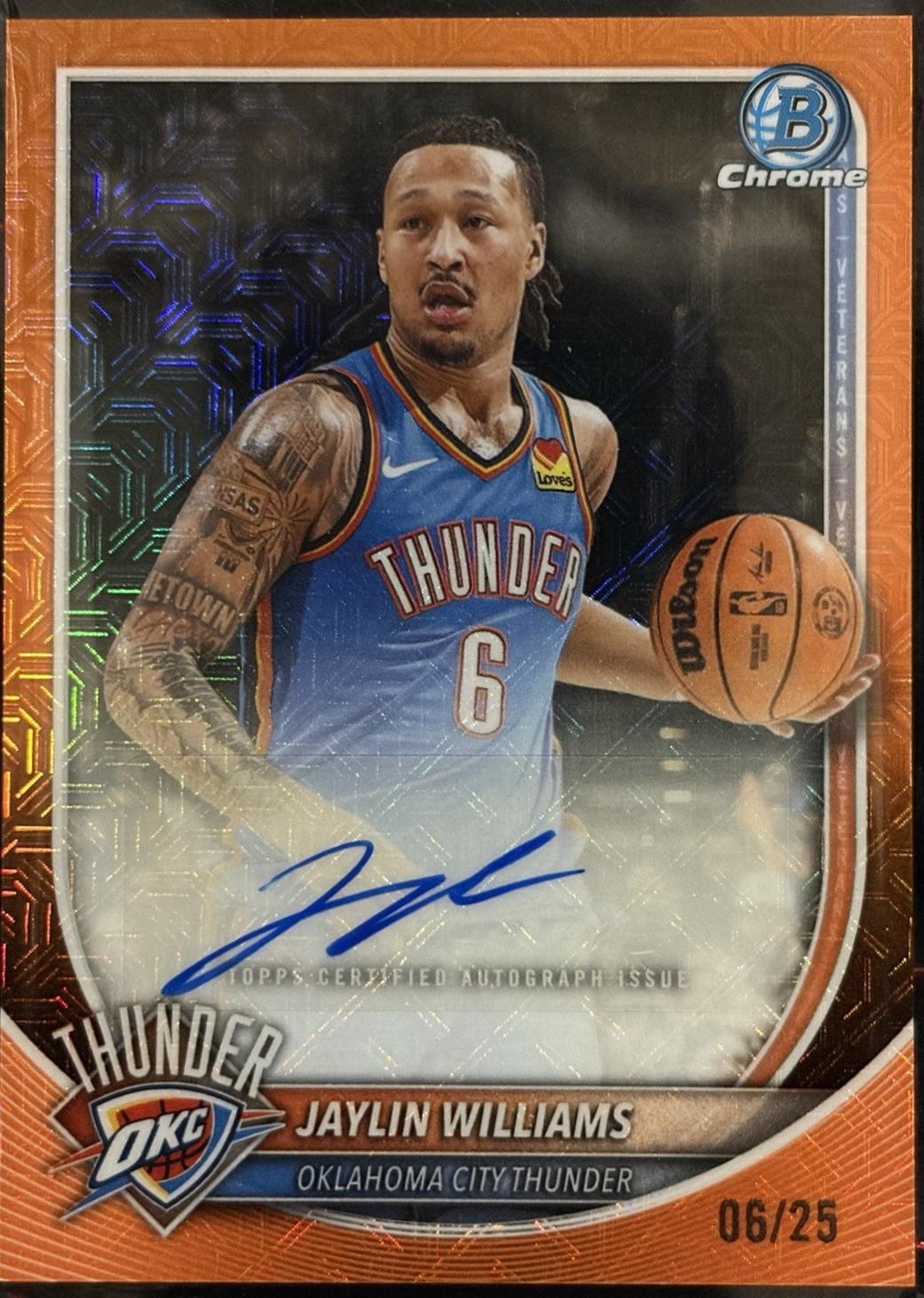 Jaylin Williams [Orange Refractor] #BCA-JI