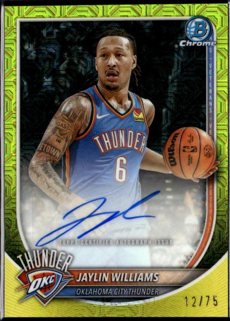 Jaylin Williams [Yellow Refractor] #BCA-JI