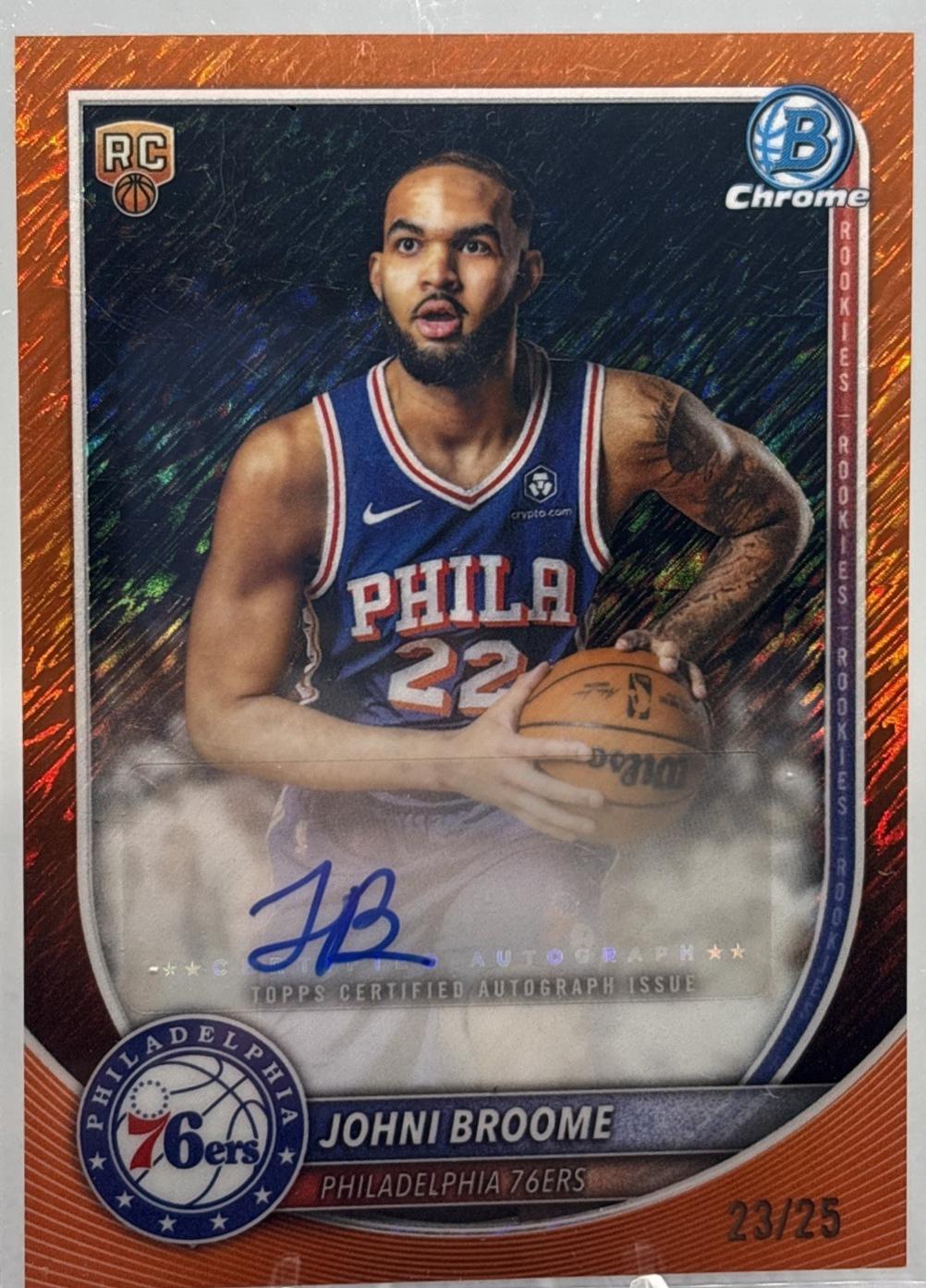 Johni Broome [Orange Shimmer Refractor] #BCA-JO