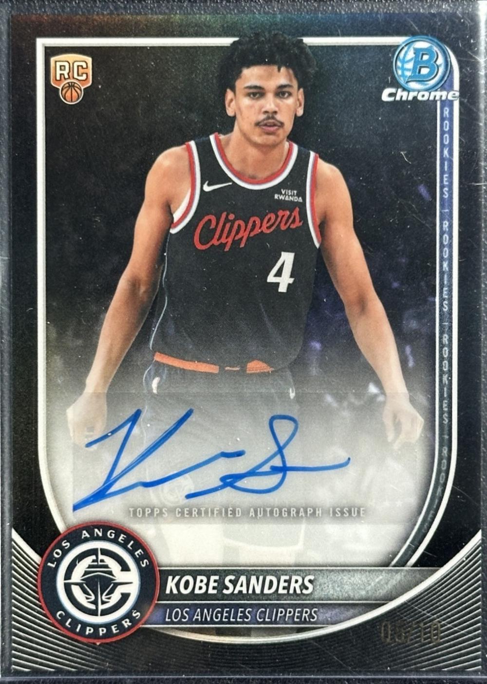 Kobe Sanders [Black Refractor] #BCA-KS