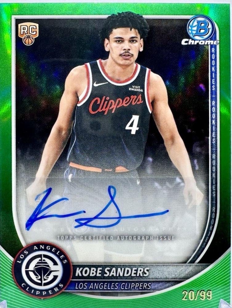 Kobe Sanders [Reptilian Green Refractor] #BCA-KS