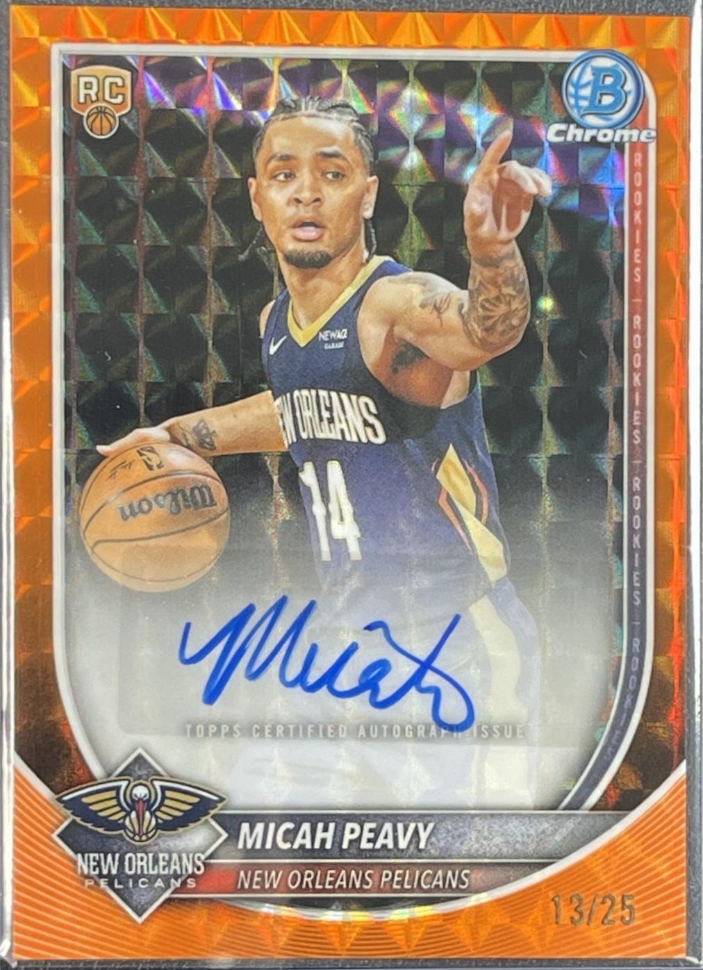 Micah Peavy [Orange Geometric] #BCA-MP