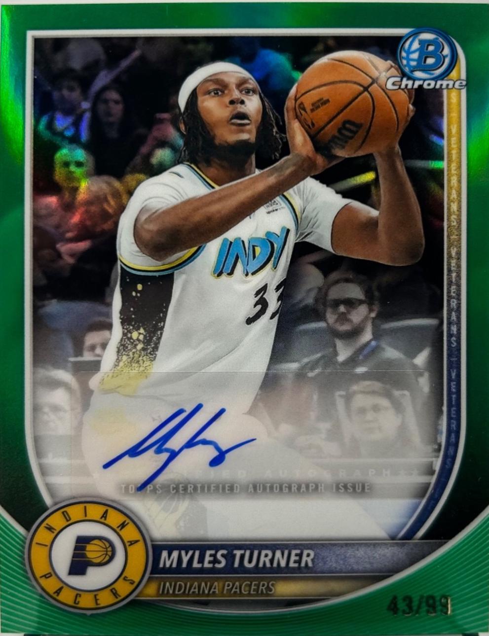 Myles Turner [Reptilian Green Refractor] #BCA-MT