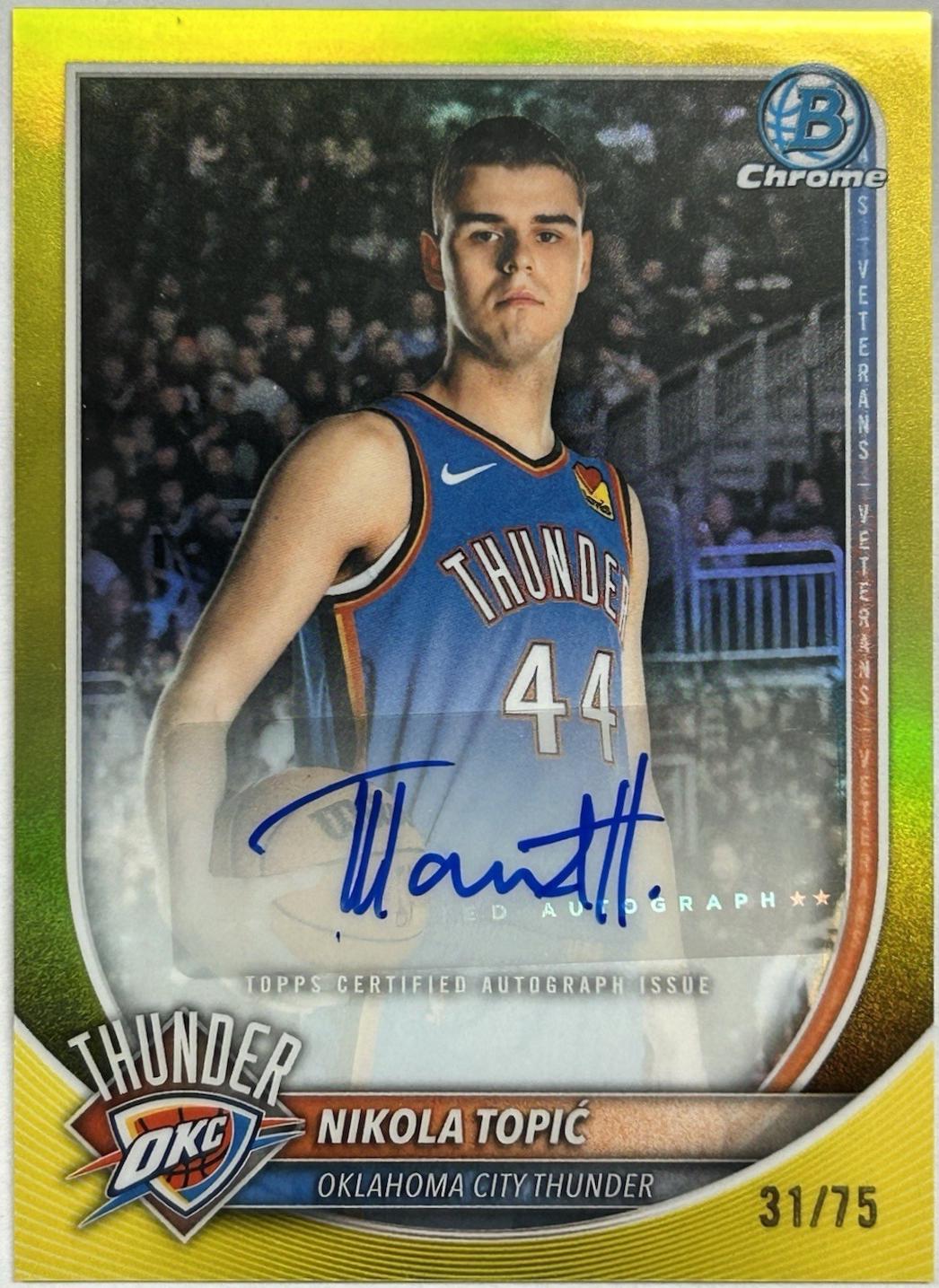 Nikola Topic [Yellow Refractor] #BCA-NO