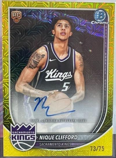 Nique Clifford [Yellow Refractor] #BCA-NC