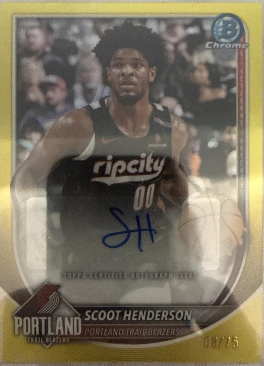 Scoot Henderson [Yellow Refractor] #BCA-SH