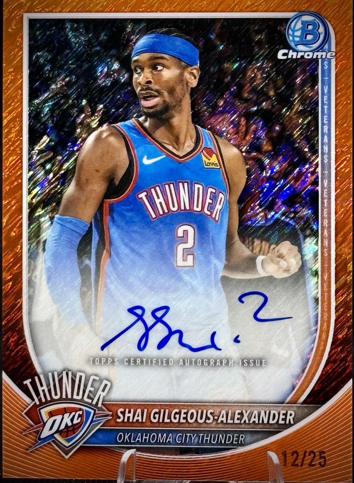 Shai Gilgeous-Alexander [Orange Shimmer Refractor] #BCA-SGA