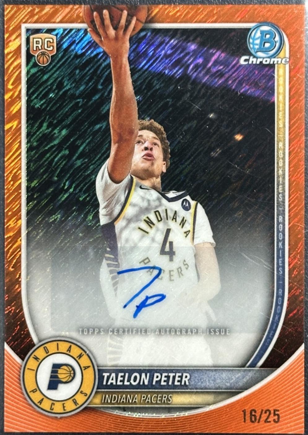 Taelon Peter [Orange Shimmer Refractor] #BCA-TE