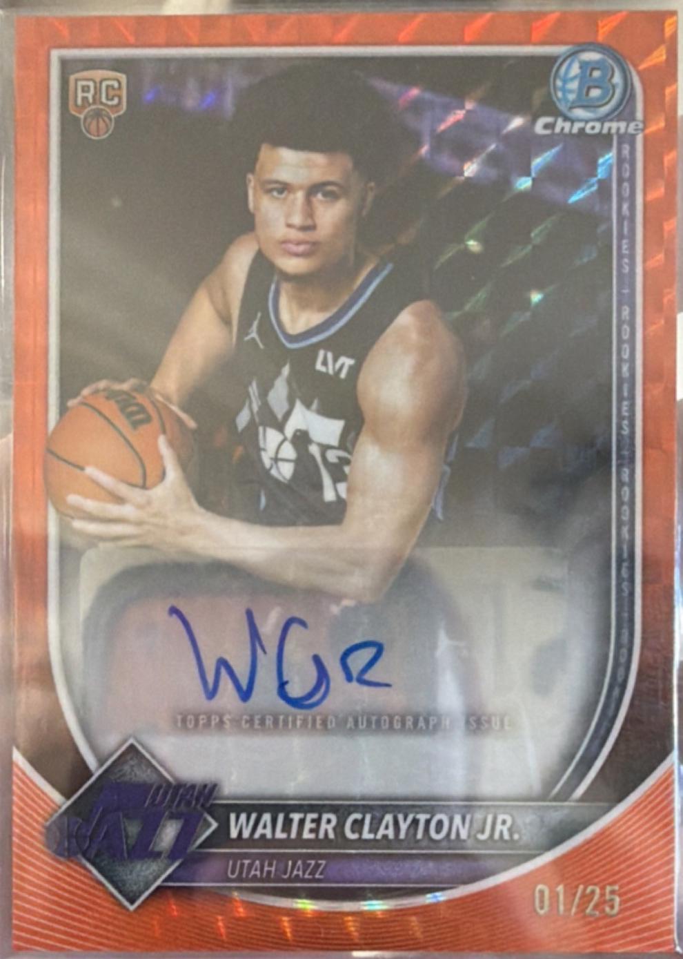 Walter Clayton Jr. [Orange Refractor] #BCA-WC