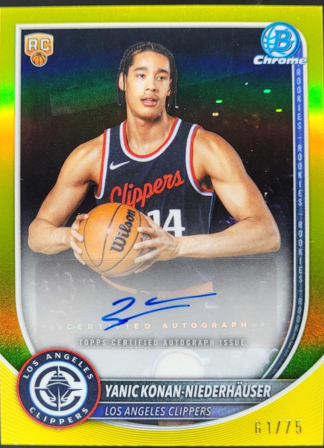 Yanic Konan-Niederhauser [Yellow Refractor] #BCA-YK