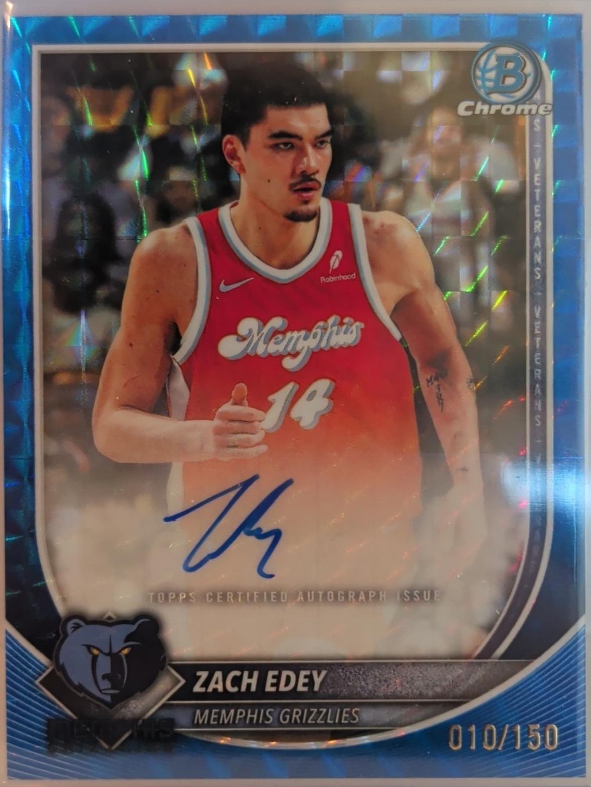 Zach Edey [Blue X-Fractor] #BCA-ZE