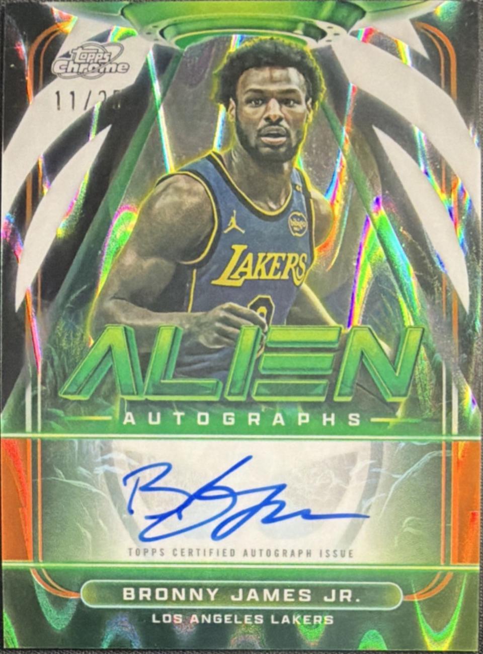 Bronny James Jr. [Orange Galactic] #AA-BJ