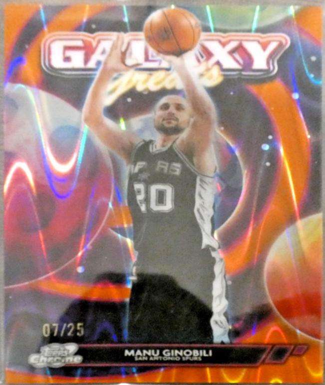 Manu Ginobili [Orange Galactic Refractor] #GG-25