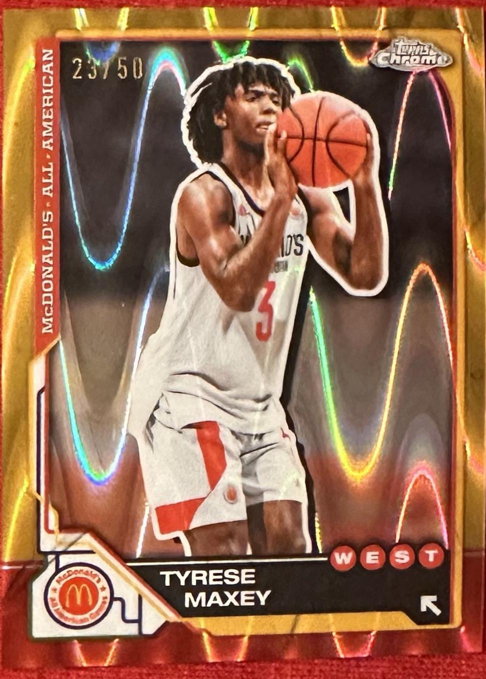 Tyrese Maxey [Gold RayWave Refractor] #80