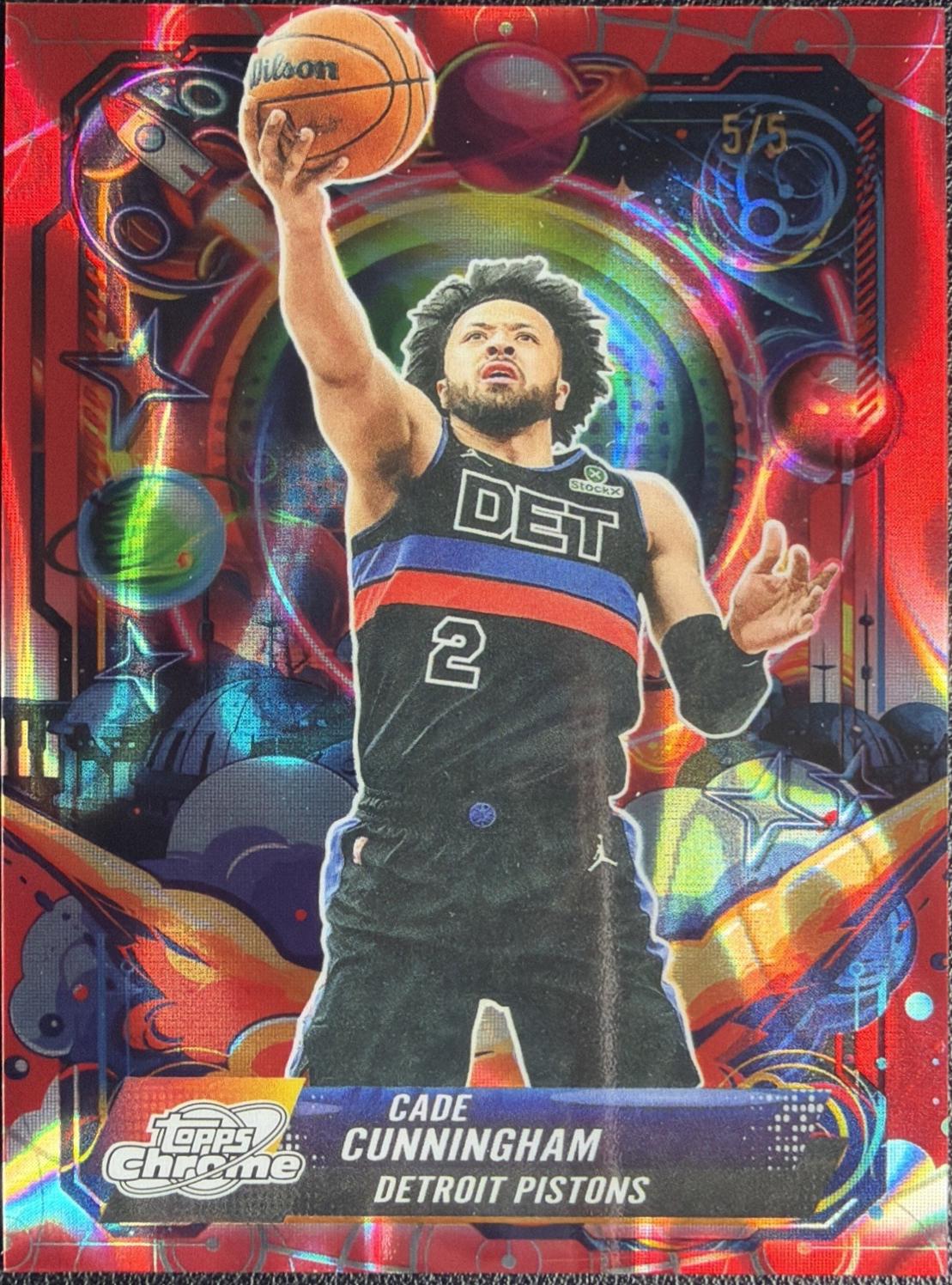Cade Cunningham [Red Flare Refractor] #PRP-5