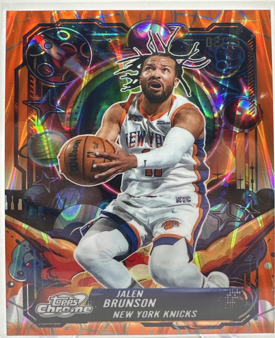 Jalen Brunson [Orange Galactic Refractor] #PRP-4