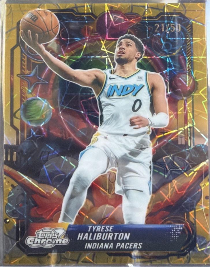 Tyrese Haliburton [Gold Interstellar Refractor] #PRP-10