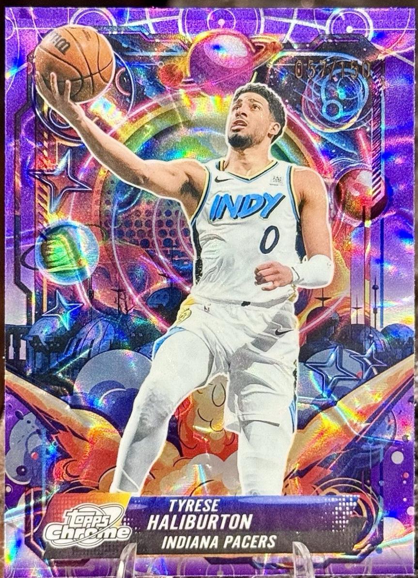 Tyrese Haliburton [Purple Nebula Refractor] #PRP-10
