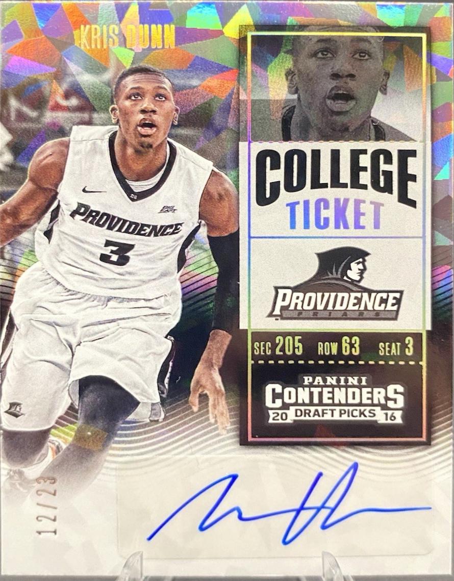 Kris Dunn [Black Jersey Autograph Cracked Ice Ticket] #106