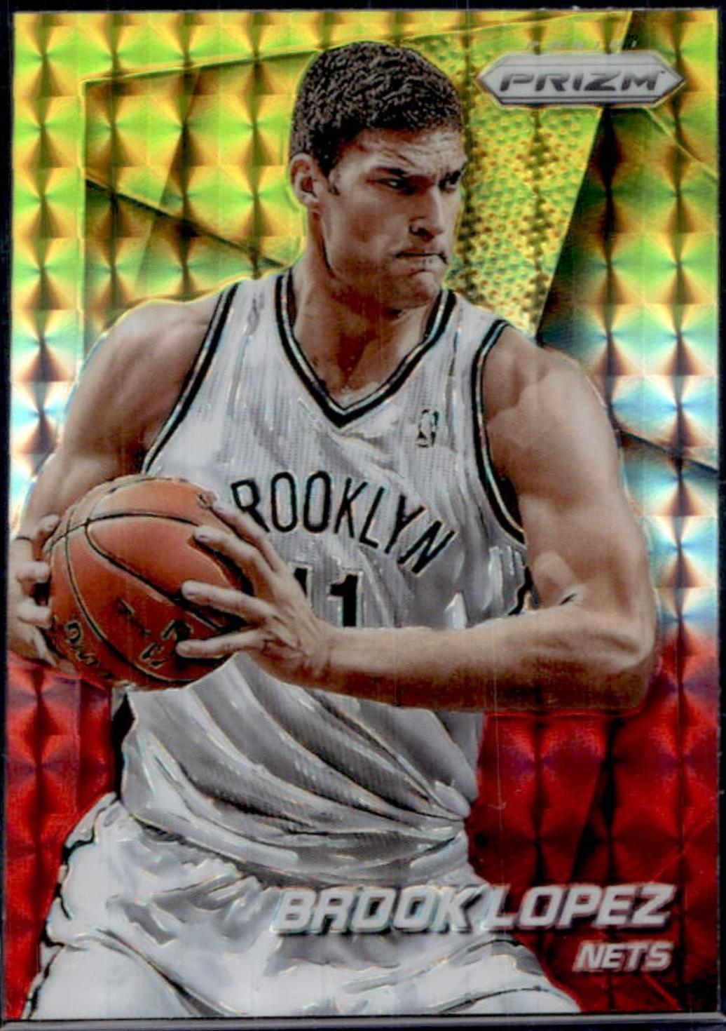 Brook Lopez [Yellow and Red Mosaic Prizm] #58