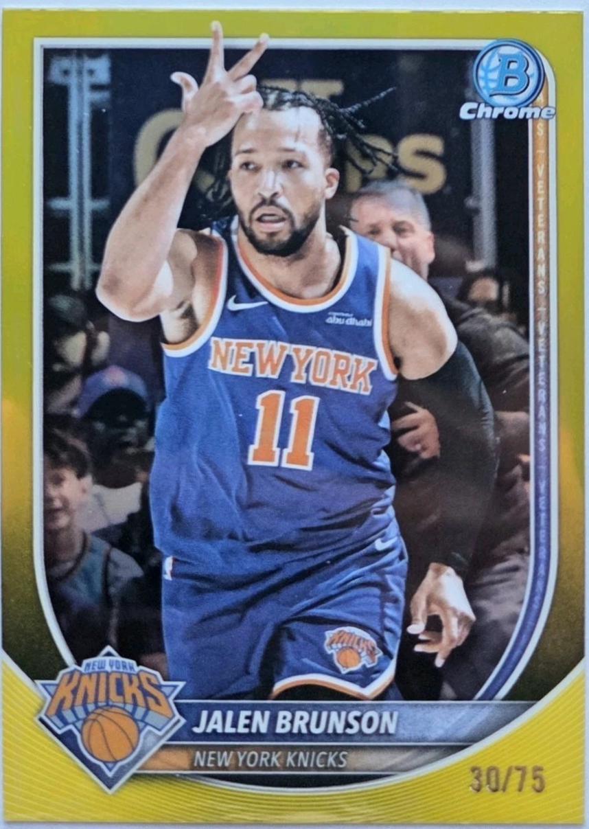 Jalen Brunson [Yellow Refractor] #BCV-62