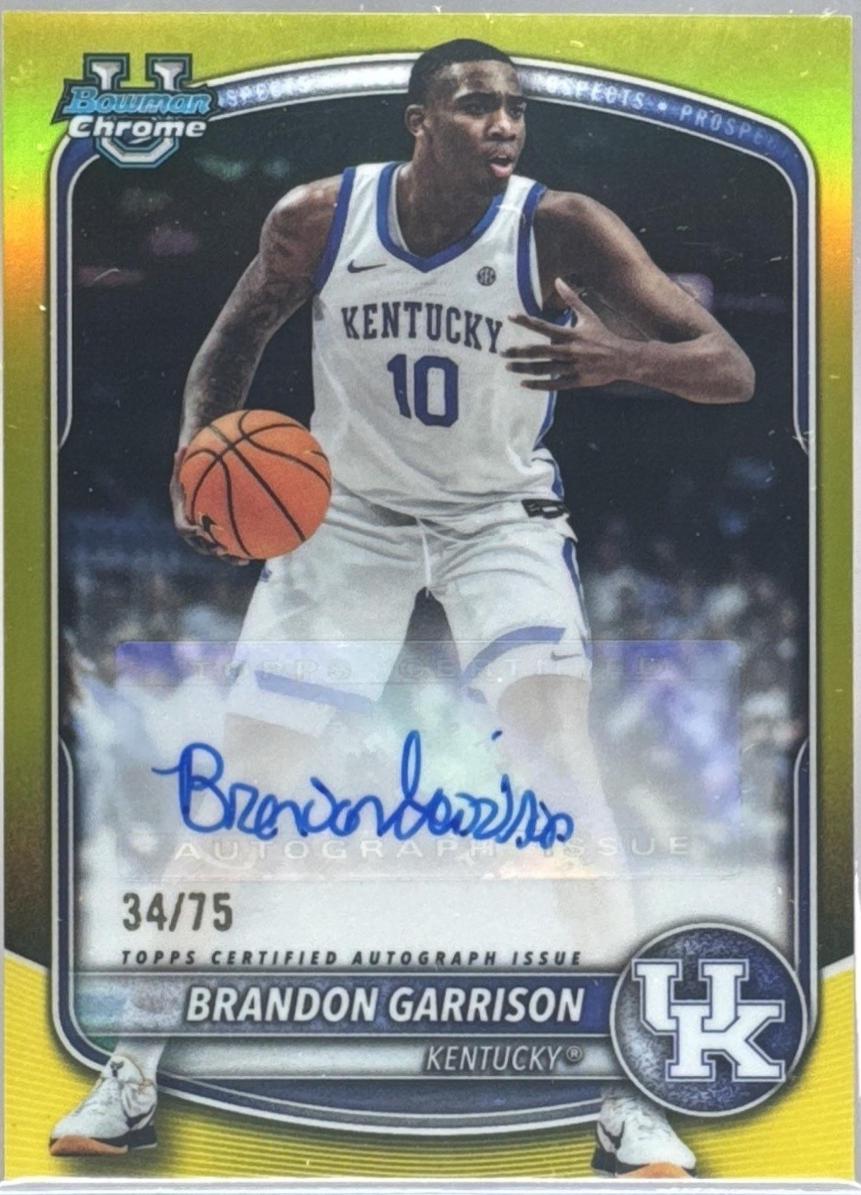 Brandon Garrison [Yellow Refractor] #CPA-BG