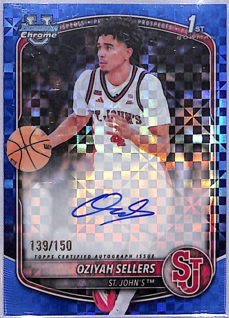 Oziyah Sellers [Blue X-Fractor] #CPA-OS