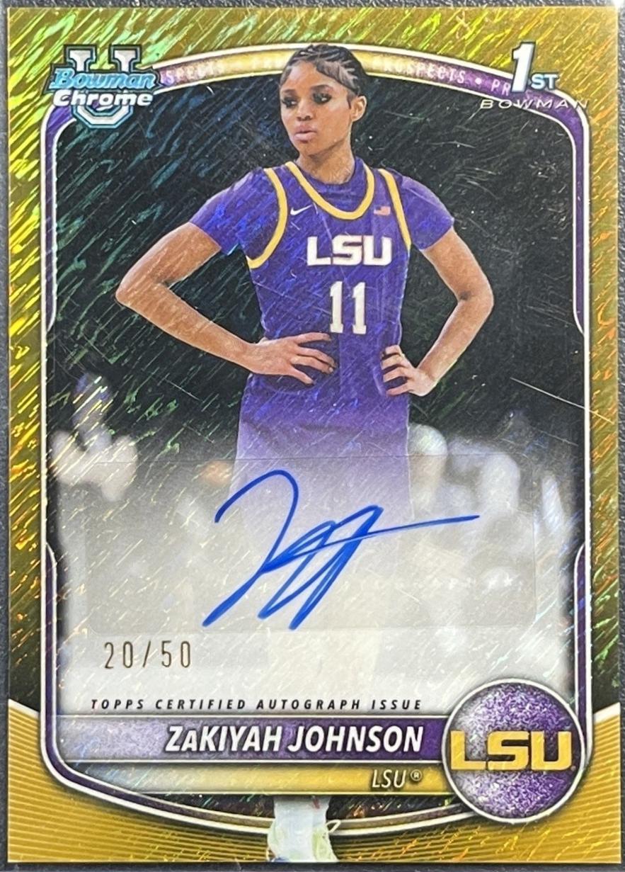 ZaKiyah Johnson [Gold Shimmer Refractor] #CPA-ZJ