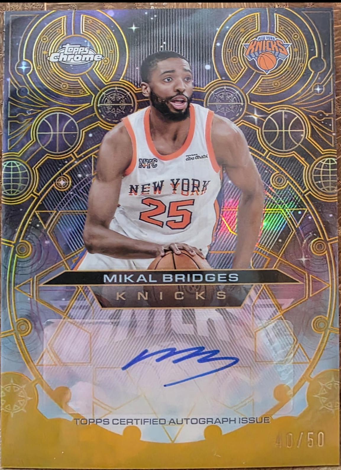 Mikal Bridges [Refractor Gold] #CH-MB