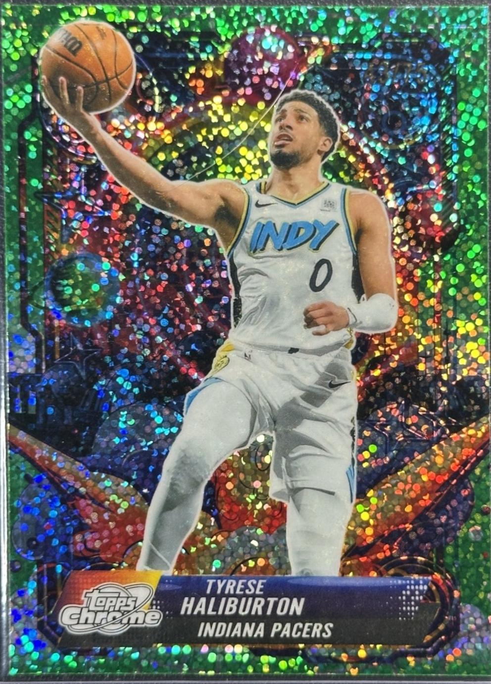 Tyrese Haliburton [Green Space Dust Refractor] #PRP-10