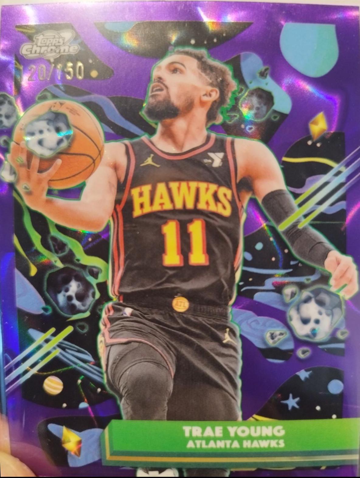 Trae Young [Purple Nebula Refractor] #15